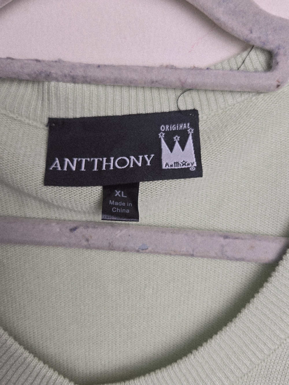 Anthony Original Mint Green Flamingo Cardigan Size XL Pearl button Soft Light - Picture 4 of 6